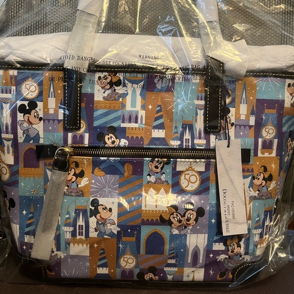 Mickey and Minnie Mouse Dooney & Bourke Tote Walt Disney World 50th Anniversary - Picture 3 of 4